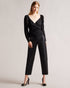 AUBINN-Trousers-Trend-setting and just fabulous, AUBINN are the ultimate style statement. With a high waist and enhanced seams, this modern wardrobe staple is ideal for any occasion and can be dressed up or down to suit your needs. Leather trousers have never looked better.By purchasing this product, you are supporting responsible leather manufacturing through the Leather Working Group. Ted Baker womenswear collection Leather trousers Barrel leg High rise Zip and button fastening Belt loops Five pockets Roo